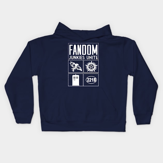 Fandom Junkies Kids Hoodie by kurticide